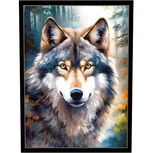 Eiflow DIY Diamond Art Painting Kits for Adults Wolf, 5D Animal Diamonds Painting Full Round Drill(12x16in)