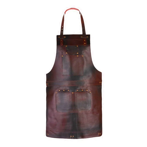 Tanner london Full Grain Leather Apron, Dark Brown, Black, Green, Crossbody Bib Style for Butcher, Cook, BBQ, Barber, Woodwork, Blacksmith