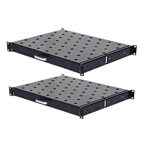 Aeons 1U 19-inch Sliding Rack Server Shelf Vented Sliding 4 Post Rack Mount 14