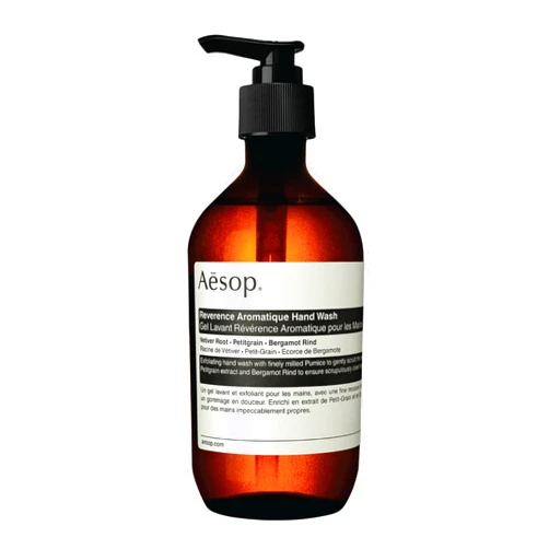 Aesop Reverence Aromatique Hand Wash | Gentle Exfoliating Hand Wash with Finely Milled Pumice | 500mL / 16.9 oz