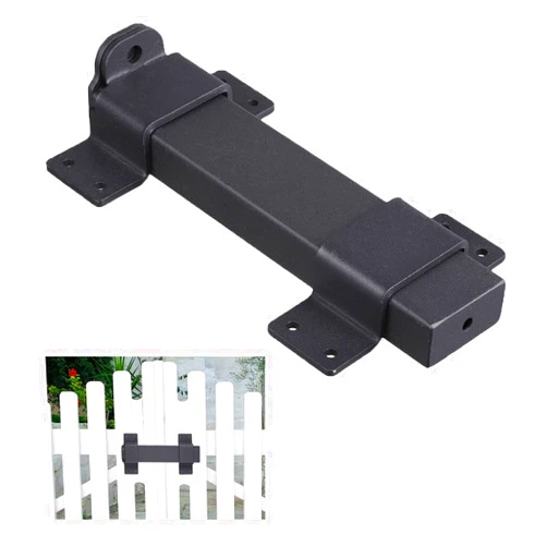 KSWLOR Slide Gate Latch,Heavy Duty Latch Lock with Padlock Hole, Suitable for Wooden Fences,Barn Door Lock,Outdoor Latch,Fence Gate,Courtyard,Shed Lock,Cottages, Cabinet,Matte Black