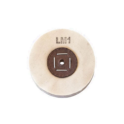 BUZZUFY Merard Polishing Wheel for pre-polishing N° LM1, Natural Coloured Cotton, Ø 100 mm, 22 Folds