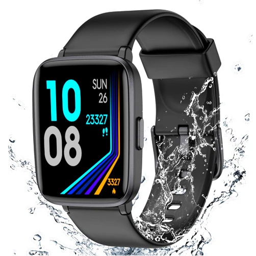 LIVIKEY Fitness Tracker Watch with Heart Rate Monitor, Large Screen Activity Tracker with Pedometer, Sleep Monitor, Calories & Step Counter, 5ATM Waterproof Smart Watch for Women Men Fitness Watch for Sports