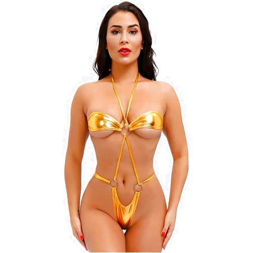 DeSeeni Micro One piece Swimsuit Bikini Thong Monokini Swimwear Sexy Women Teddy Lingerie