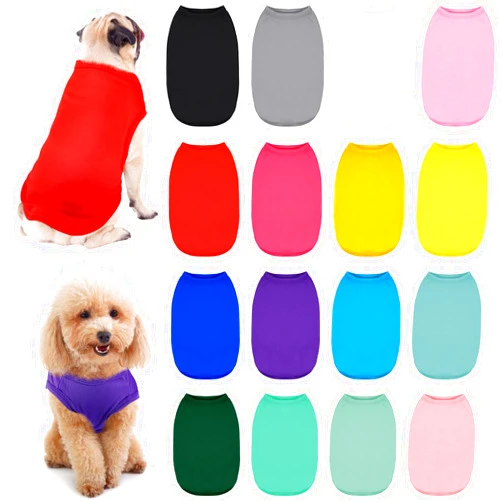 Saintrygo 16 Pieces Small Dog Clothes Cute Blank Puppy Shirts Soft Dog Sweatshirts Breathable Dog Outfit for Pet Dogs Cats Accessories, 16 Styles(S)