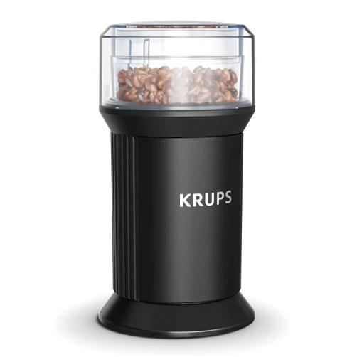 KRUPS Electric Blade Coffee Grinder 1.6 Oz, Adjustable Coarse to Fine for the Perfect Espresso, Grind Coffee Beans, Spices & Herbs, Removable Dishwasher Safe Bowl, Black