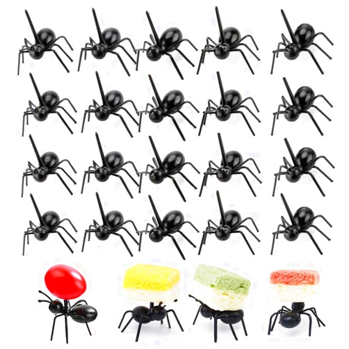 Opaceluuk 2 Dozen Reusable Ant Food Pick, Fruit Toothpicks Dessert Fork Cocktail Picks (24Pcs)-Animal Appetizer Forks for Snack Cake Dessert, For Kids& Party Accessories