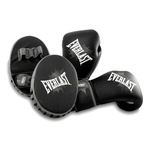 Everlast Prospect Youth Glove & Mitt Kit, Black/Grey, Small