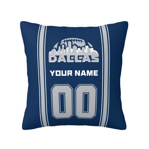 Fezbsep Personalized Dallas Throw Pillowcase Custom Pillow Case Cover Any Name Number Gift for Men Women Boys