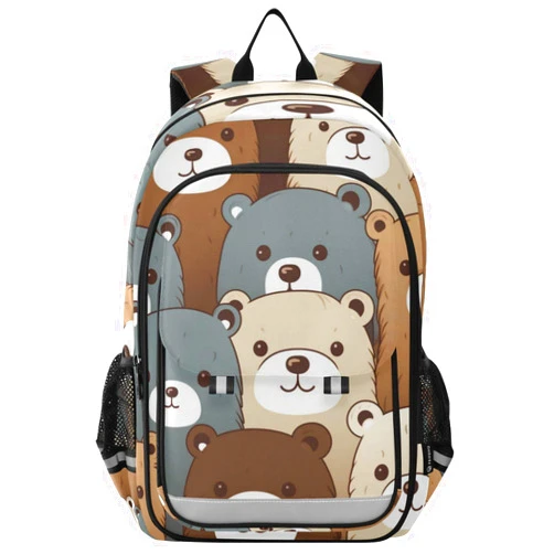 Bolaz Cartoon Bear Laptop Backpack for Boys Girls, Bookbag Travel Bag Casual Daypack School Backpack for Students