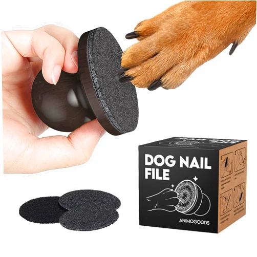AnimoGoods Dog Nail File, Cat Nail File, Dog Nail File Board - Stress-Free Nail Filing for Dogs, Nail File for Dogs, Dog Scratch Pad for Nails, Handle Made from 100% Real Wood