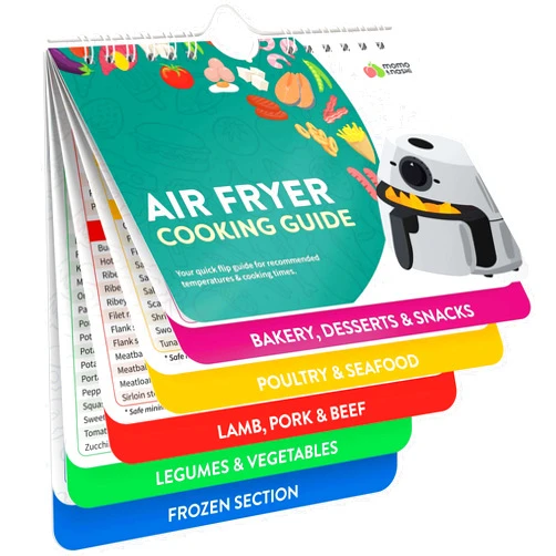 Momo & Nashi Air Fryer Cheat Sheet Magnets Cooking Guide Booklet - Air Fryer Cookbooks - Air Fryer Liners - Air Fryers Kitchen Gifts Gadgets 2024 - Air Fryer Accessories - Air Fryer Cooking Guide Airfryer Liners