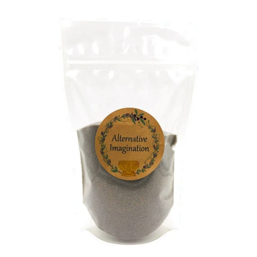 Alternative Imagination Grey Sand - Fine Sand for Zen Garden, Resin Incense Burner, Smudge Bowl, Ritual Incense, Cast Iron Cauldron, Unity Ceremony, Sensory Bin Table, Mandalas, Crafts (1 Pound)