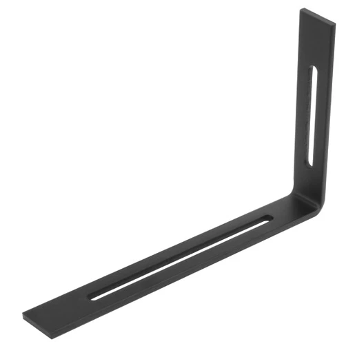Eoere 4 PCS 9-1/2 Inches Black Adjustable L Corner Brace with Slot, Heavy Duty Steel Joint Right Angle Brackets Support for Fixing Furniture, 9-1/2