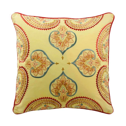 Waverly Swept Away Decorative Throw Pillow with Modern Paisley Design, Cotton Blend Throw Pillows for Couch or Decorative Pillows for Bed, 18