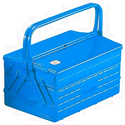 TRUSCO GL-350-B 2-Tier Tool Box, 13.8 x 8.7 x 11.4 inches (352 x 220 x 289 cm), Blue
