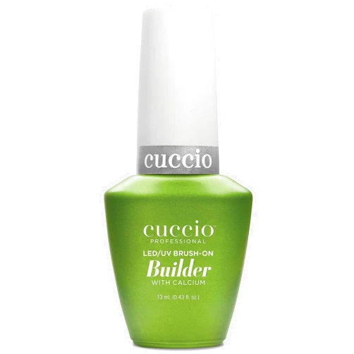 Cuccio Pro Brush-On Builder Gel With Calcium - LED And UV Self-Levelling Lightweight Formula - Soak-Off Gel Product With Strength Of Hard Gel - Chip-Resistant - Clear - 0.43 Oz Nail Polish