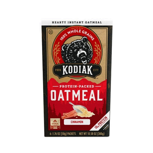 Kodiak Cakes Kodiak Instant Oatmeal Packets, Cinnamon, High Protein, 100% Whole Grains, 1 box with 6 packets (6 packets)