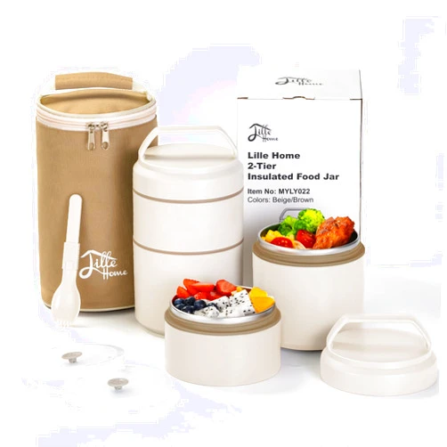 Lille Home 1000ml Insulated Food Jar, Stainless Steel Thermal Lunch Container, Leak-Proof & BPA-Free Thermal Food Flask for Work or Outdoors