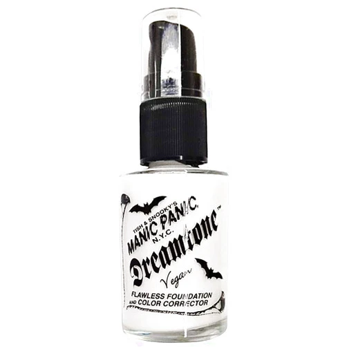 MANIC PANIC Dreamtone White Foundation for Goth Makeup - Oil-Free, Full Coverage Liquid Foundation & Skin Toner - White Base for Gothic Makeup, Cosplay & Halloween - Vegan & Cruelty-Free (0.96oz)