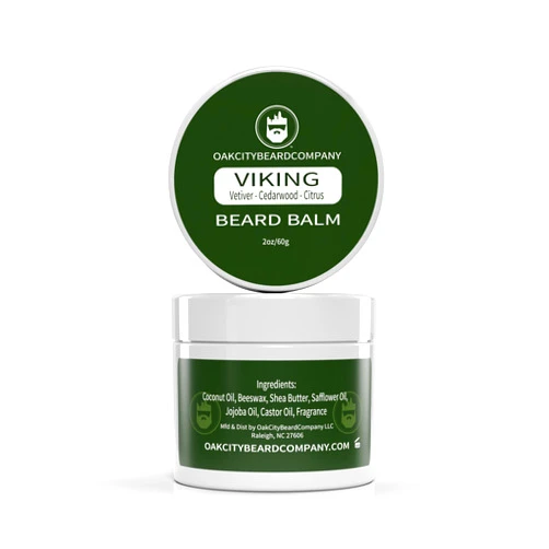 Oak City Beard Company OakCityBeardCo. - Viking - 2 Ounce - Beard Balm - Beard Conditioner - Vetiver - Cedar - Citrus