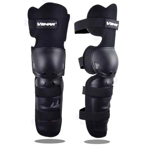 Baselay 1 Pair of Motorcycle Knee Protector, Movable Knee Shin Guard Pads with Adjustable Knee Cap Pads Protective Armor Gear for Adult Motorcycle Cycling Racing (Black)