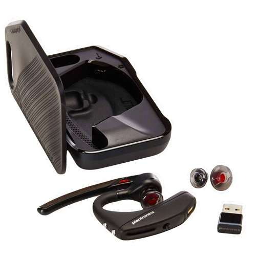 Plantronics - Voyager 5200 UC (Poly) - Bluetooth Single-Ear (Monaural) Headset - USB-A Compatible to connect to your PC and/or Mac - Works with Teams, Zoom & more - Noise Canceling
