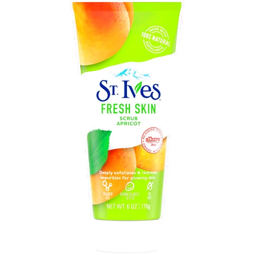 St. Ives Fresh Skin Invigorating Apricot Scrub 6 Oz (2 Pack) by St. Ives