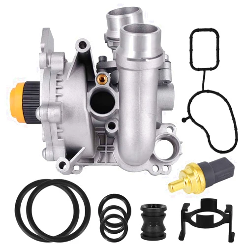 CULMKARI Aluminum Water Pump Assembly Fits for Audi A3 A4 TT VW Tiguan Jetta Golf GTI Eos Beetle CC 2.0T TSI Replaces 06H121026AB 06H121026CQ