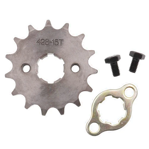 Magkowar 428 Front Enigine Sprocket with Retainer Plate Sets for Motorcycle Dirt Bike (428-20mm, 15T)