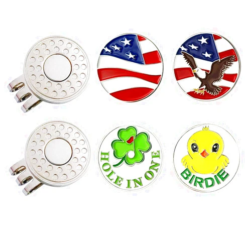 GOLTERS Golf Ball Markers with Hat Clips Value Sets for Men Women Golfer, Removable Attaches Easily to Golf Cap Premium Gifts