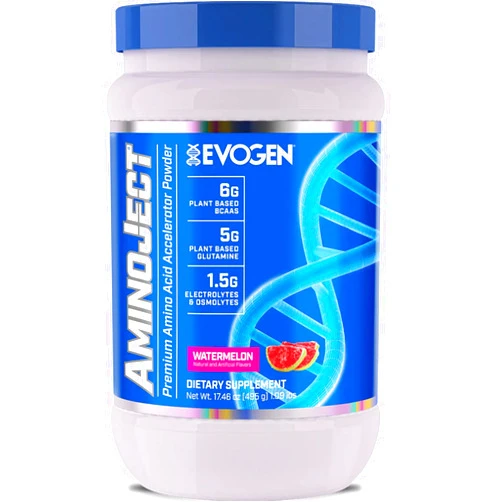 Evogen AminoJect - Premium BCAA Powder & EAA Recovery Formula with Electrolytes | Amino Acids Supplement for Muscle Growth, Hydration, & Recovery | Watermelon | 30 Servings