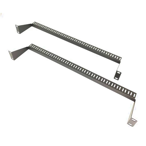 Metal Master 2 Pack 1U Horizontal 19-Inch Rack Mount Cable Management Support Bar Bracket Cross Bar Panel Black 1U Cable Manager-Made in Taiwan
