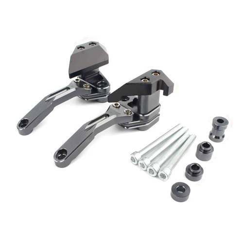 GZYF Motorcycle CNC Frame Slider Anti-Crash Falling Protector for Kawasaki Z1000 2014-2016, Gray