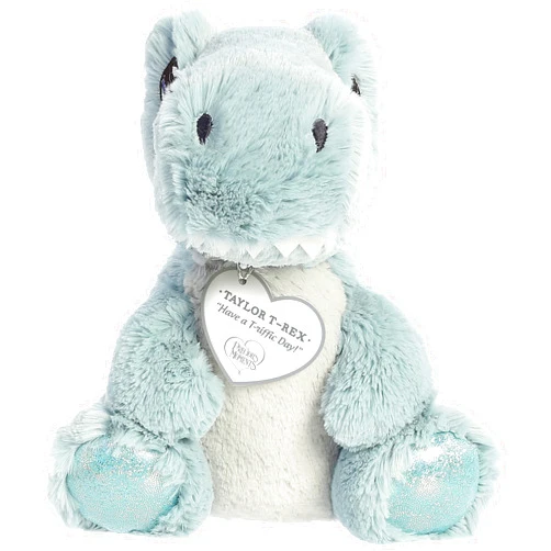 Aurora® Inspirational Precious Moments™ Taylor T-Rex Stuffed Animal - Cherished Memories - Enduring Comfort - Blue 8.5 Inches