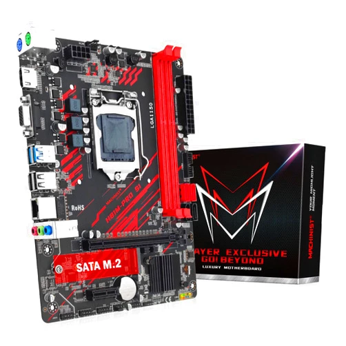 MACHINIST LGA 1150 Motherboard, H81 Micro ATX Intel 4th Gen Gaming Motherboard for Desktop PC Support 1333/1600MHz DDR3 Dual Channel Max 16G, i3 i5 i7/Xeon E3 V3 Processor, NGFF M.2, SATA 3 H81M-PRO