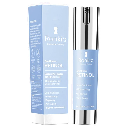 RONKIE Retinol Eye Cream for Dark Circles: Anti-Wrinkle Under Eye Cream - Night Care Eye Cream Reduces Eye Bags
