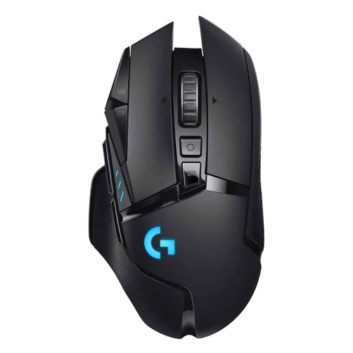 Logitech G502 Lightspeed Wireless Gaming Mouse with Hero 25K Sensor, PowerPlay Compatible, Tunable Weights and Lightsync RGB - Black