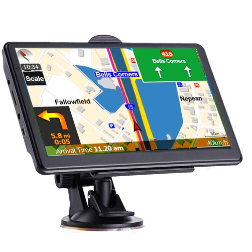 NAVRUF GPS Navigation for Car, Latest 2024 Map,7 inch Touch Screen Real Voice Spoken Turn-by-Turn Direction Reminding Navigation System for Cars, Vehicle GPS Satellite Navigator with(Free Lifetime Updates)