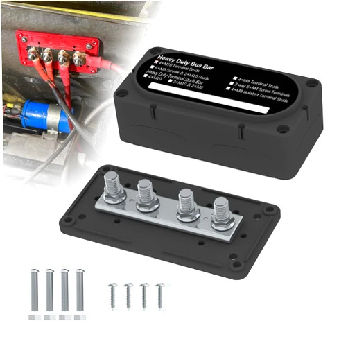 UCkasayfy Heavy Duty Bus Bar 300A 12V Power Distribution Block with 3/8