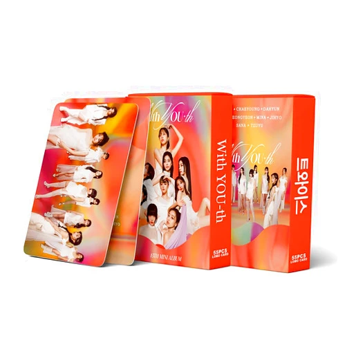 Efoot Twice Photocards 2024 New Album Lomo Cards,Twice Cards for Gift and Fans Collection (Orange-55PCS)