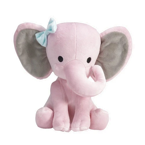 Bedtime Originals Twinkle Toes Pink Elephant Plush, Hazel, 1 Count (Pack of 1)