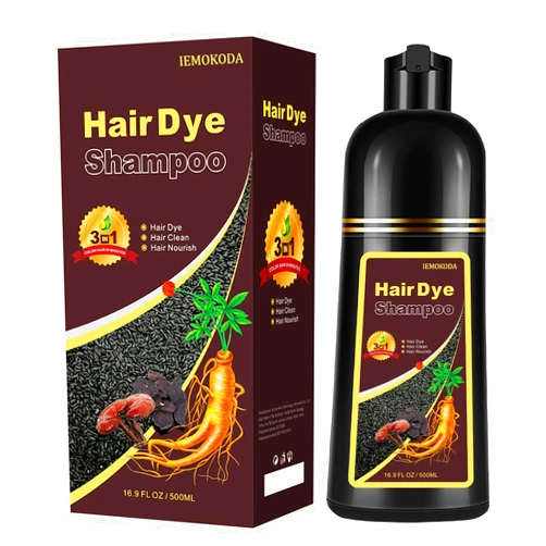 Onilyua Chestnut Brown 3-IN-1 Hair Dye Shampoo for Men Women, 500ml (100% Grey Coverage for All Hair Types, Liquid Volume 16.9 Fluid Ounces)