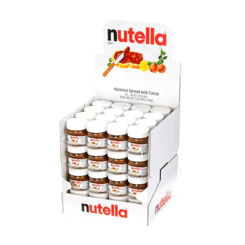 Nutella Hazelnut Spread with Cocoa Glass Jar.88 Ounce - 64 per case.