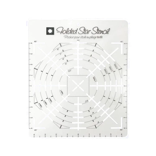 Hetenoyo 1 Pcs Folded Star Guide Stencil Sewing Quilting Template for Fabric Patchwork Plastic Template DIY Bowl Comfortable Suit for Any Pattern
