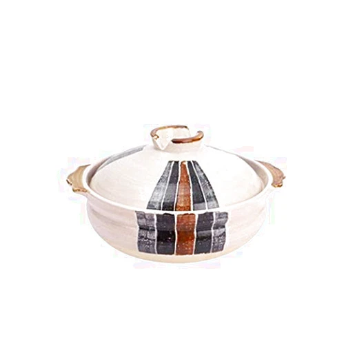 JOHQNVIGP Ceramic casserole, ceramic cooking utensils, health care soup pot, stew pot, open flame heat-resistant household kitchen supplies(27.3cm)
