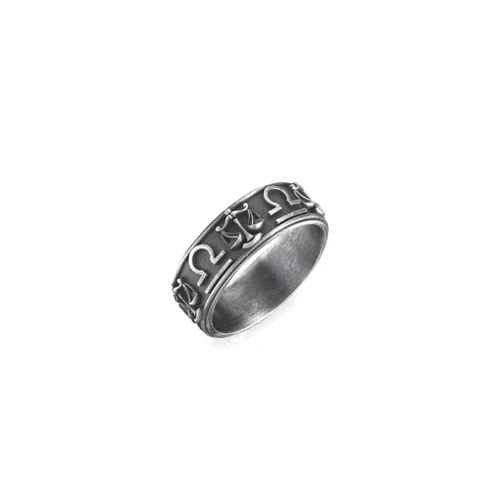 ATELIER DIVIN Libra Zodiac Silver Band Ring, Horoscope Birth Star Sign Ring, Men Women Custom Handmade Ring, 925K Sterling Zodiac Gift, 0.013 lbs, 0,78 Inch Astrology Jewelry