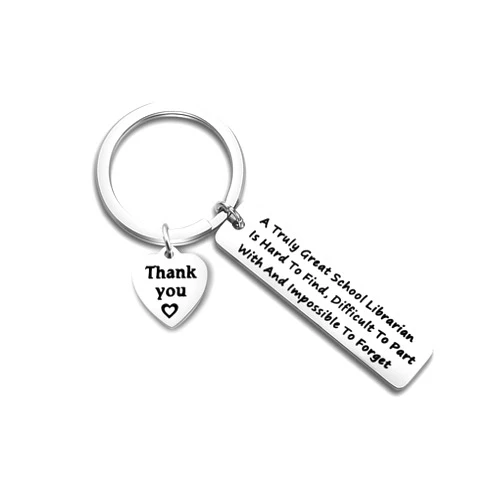 TGBJE School Librarian Gift A Truly Great School Librarian is Hard To Find Keychain Thank You Gift Librarian Christmas Gift