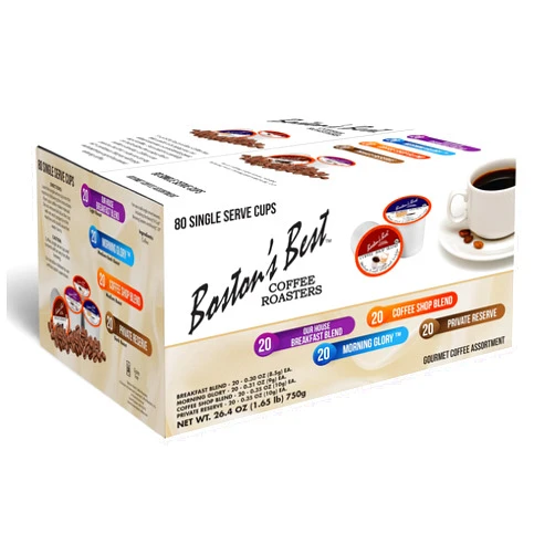 Bostons Best Boston's Best Assorted Variety Blends Single Serve K-Cup Coffee, 80 Count (Compatible with 2.0 Keurig Brewers)