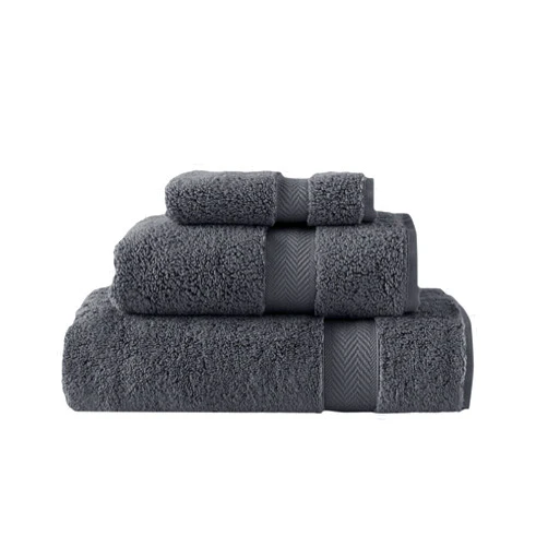 SaaSoh Klassic Collection 3 PK Towels Set (Dark Coal)